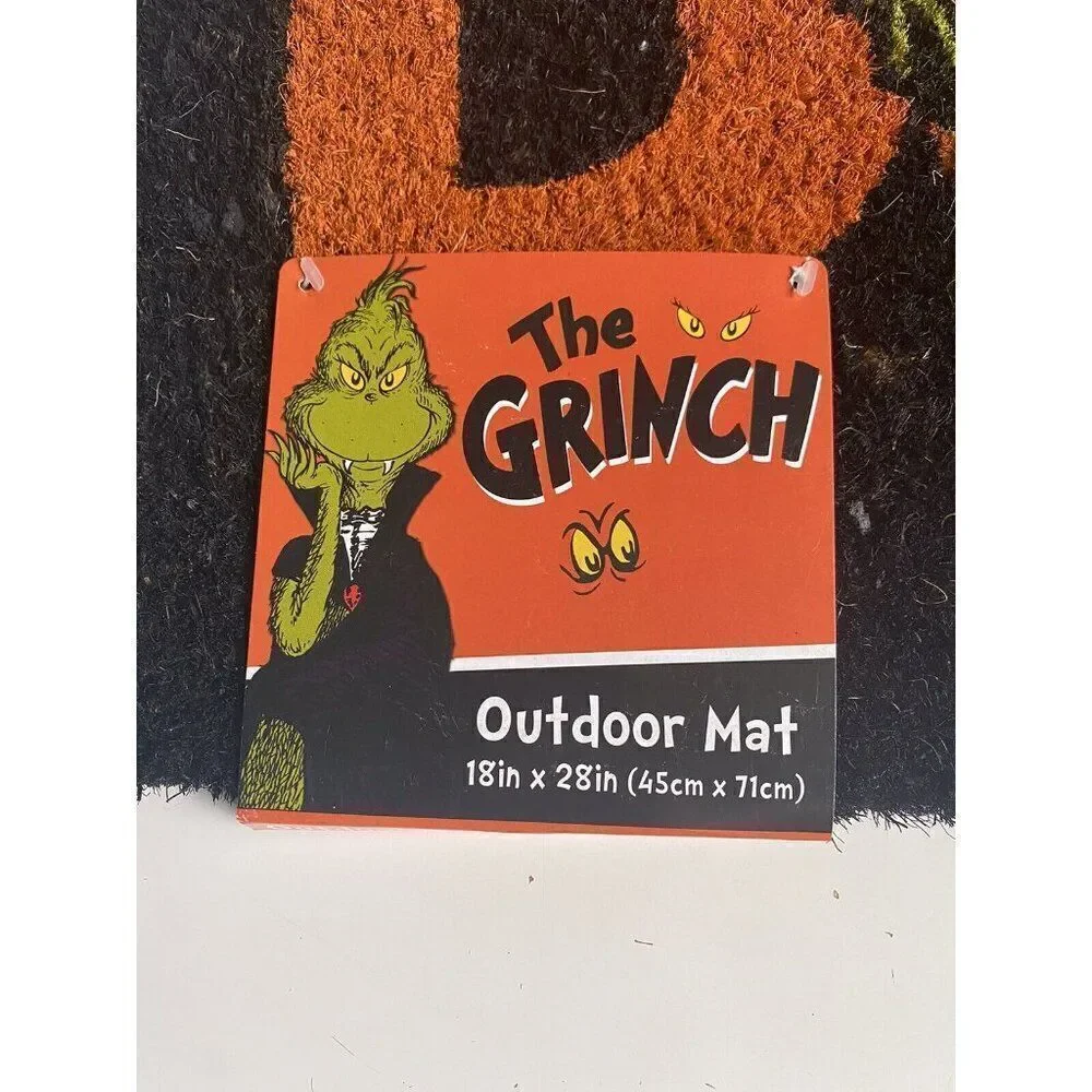 The Grinch Doormat Welcome Coir Mat Porch Halloween Vampire BOO‎ Door Mat NEW